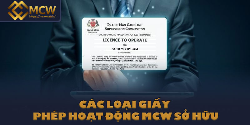 Các loại giấy phép hoạt động MCW sở hữu