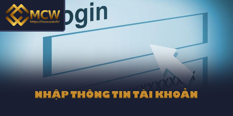 Nhập thông tin tài khoản